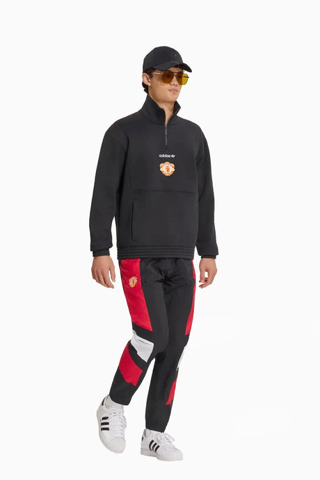 Блуза adidas Originals Manchester United 26/27 EQT Half-Zip (Черен) - KH4837 – снимка 3