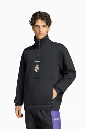 Блуза adidas Originals Real Madrid 26/27 EQT Half-Zip (Черен) - KG2987