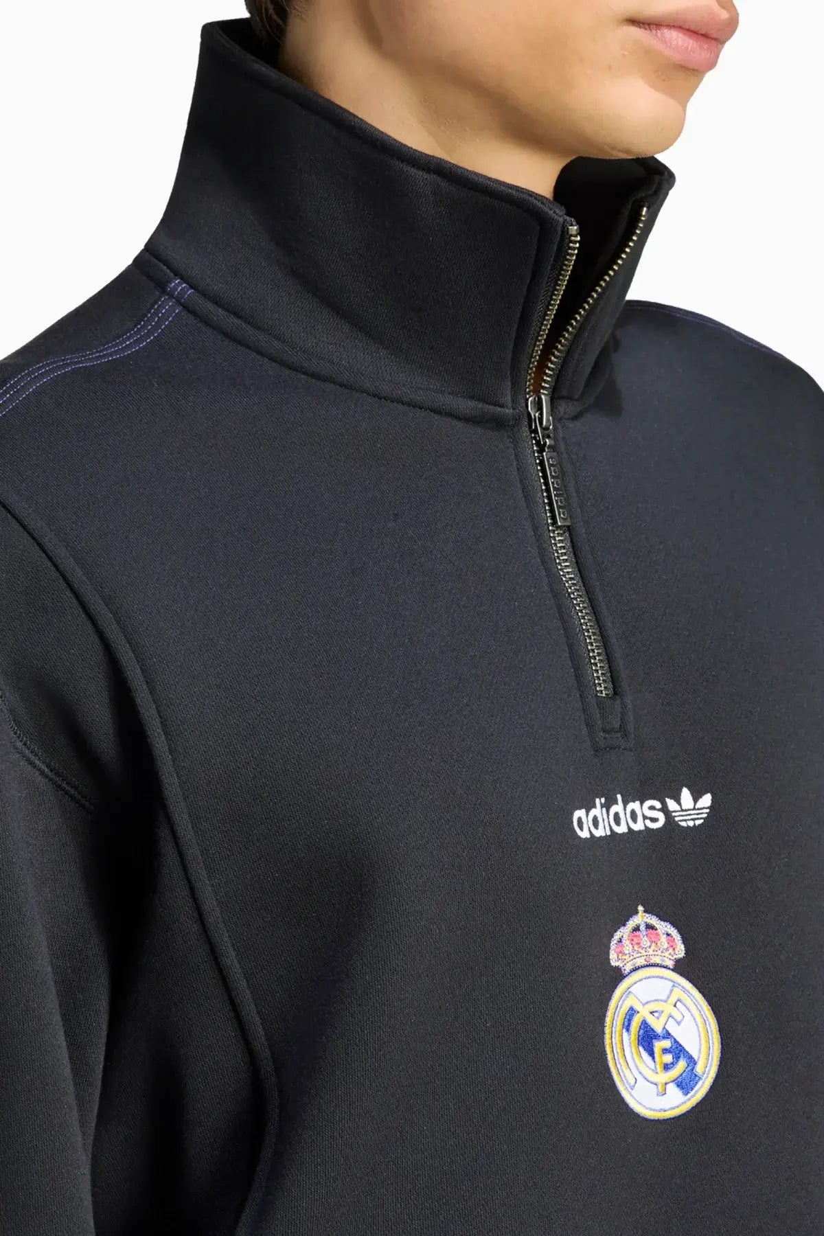 Блуза adidas Originals Real Madrid 26/27 EQT Half-Zip (Черен) - KG2987 – снимка 4