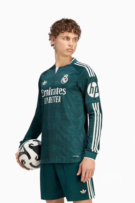 Тениска с дълги ръкави adidas Real Madrid 26/27 Away Authentic (Зелен) - KC3980