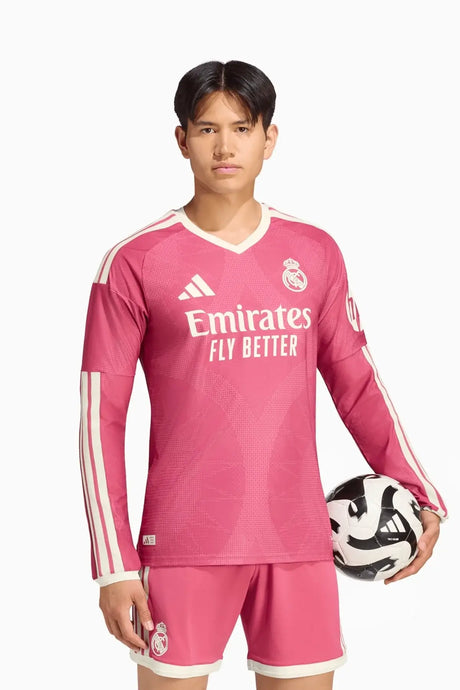 Тениска с дълги ръкави adidas Real Madrid 26/27 Third Authentic (Розов) - KC3965
