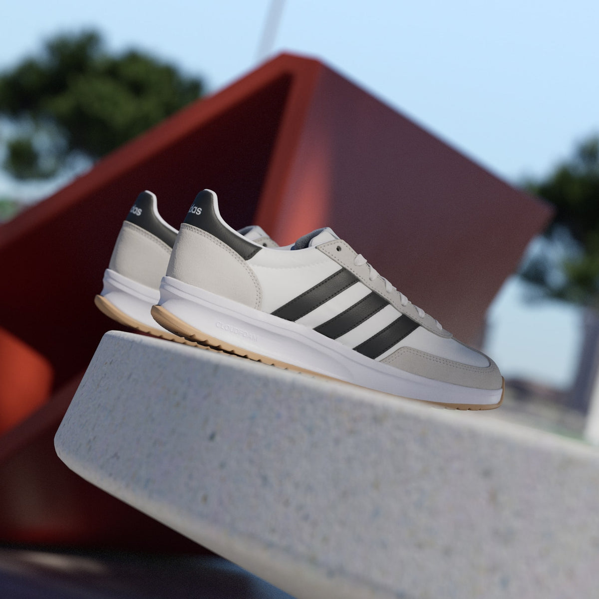 Мъжки маратонки adidas Run 70s 2.0 Cloud White Core Black - IH8584 – снимка 5