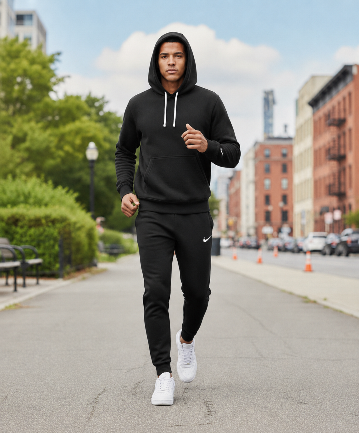 Мъжки спортен екип PARK 26 WINTER HOODY TRACK - IO9035-010/IB1248-010