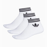 Чорапи adidas Trefoil Ankle 3 Pairs (Бял) - EE1152