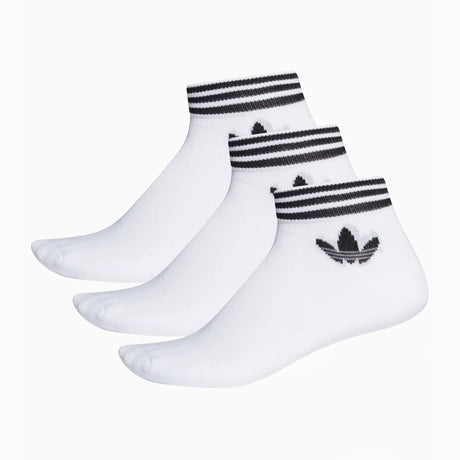 Чорапи adidas Trefoil Ankle 3 Pairs (Бял) - EE1152