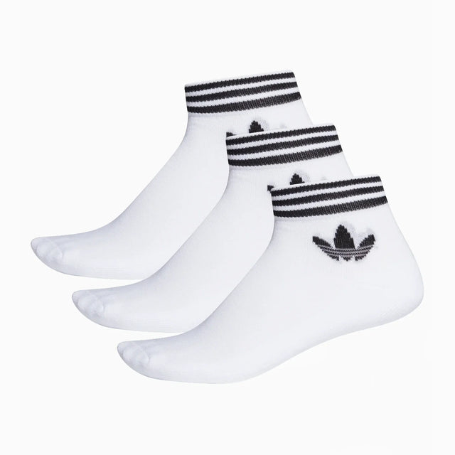 Чорапи adidas Trefoil Ankle 3 Pairs (Бял) - EE1152