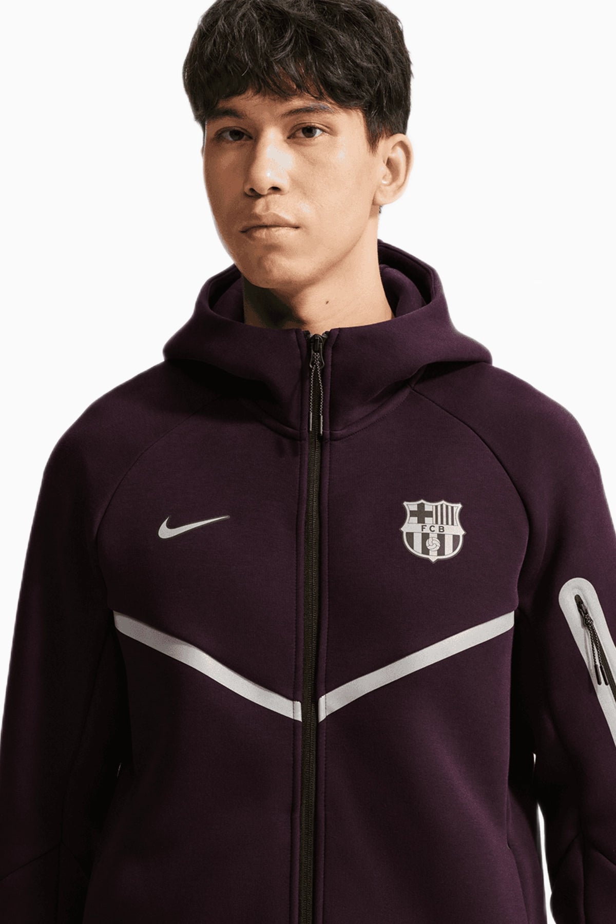 Блуза Nike FC Barcelona 26/27 Tech Fleece Windrunner (Червен) - IO3645-647 – снимка 3