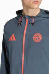 Яке adidas FC Bayern 25/26 Competition Vis Tech Travel (Сив) - JV5343 – снимка 3