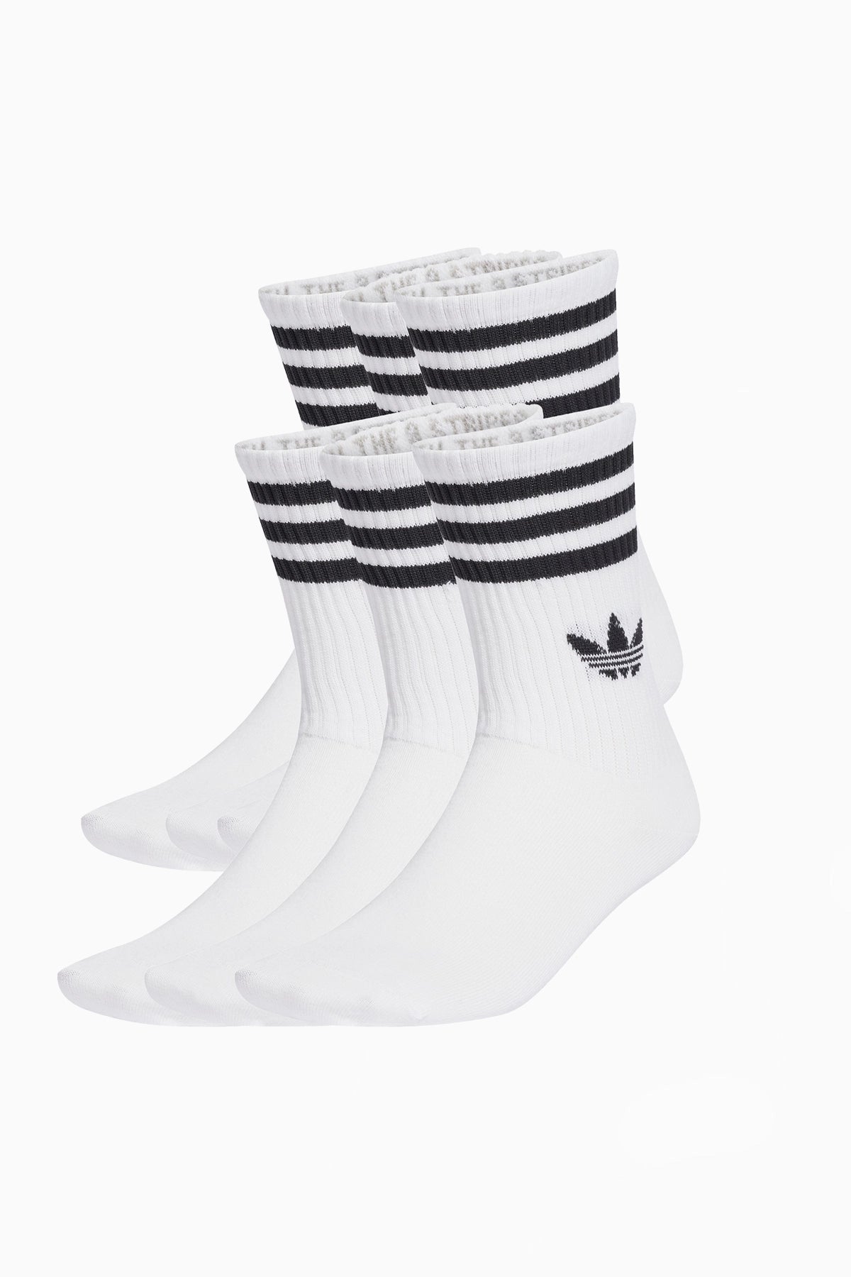 Чорапи 3-Stripes High Crew 6 Pairs (Бяла) - JV7410
